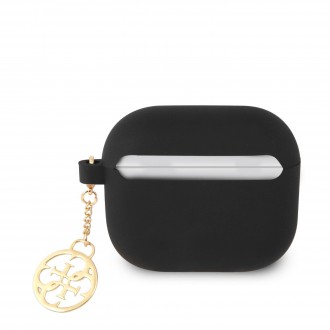 GUA3LSC4EK Guess 4G Charm Silikonové Pouzdro pro Airpods 3 Black