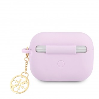 GUAPLSC4EU Guess 4G Charm Silikonové Pouzdro pro Airpods Pro Purple