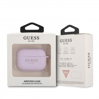 GUAPLSC4EU Guess 4G Charm Silikonové Pouzdro pro Airpods Pro Purple