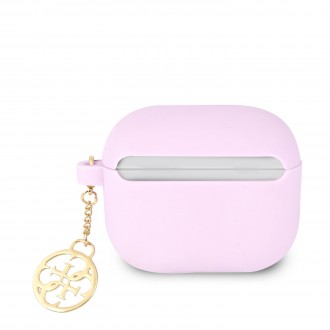 GUA3LSC4EU Guess 4G Charm Silikonové Pouzdro pro Airpods 3 Purple