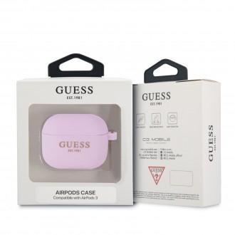 GUA3LSC4EU Guess 4G Charm Silikonové Pouzdro pro Airpods 3 Purple
