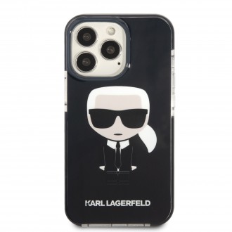 KLHCP13XTPEIKK Karl Lagerfeld TPE Full Body Ikonik Kryt pro iPhone 13 Pro Max Black