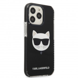KLHCP13LTPECK Karl Lagerfeld TPE Choupette Head Kryt pro iPhone 13 Pro Black