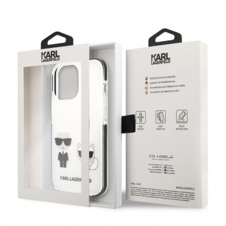 KLHCP13XTPEKCW Karl Lagerfeld and Choupette Kryt pro iPhone 13 Pro Max White
