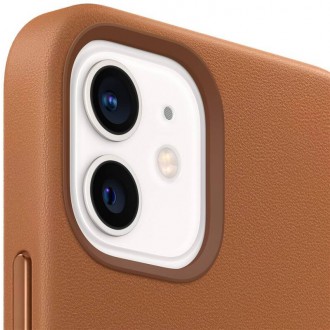 MHK93ZM/A Apple Kožený Kryt vč. MagSafe pro iPhone 12 mini Saddle Brown