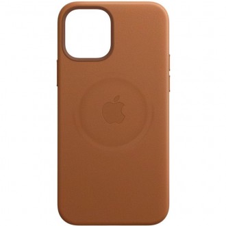 MHKF3ZM/A Apple Kožený Kryt vč. MagSafe pro iPhone 12/12 Pro Saddle Brown