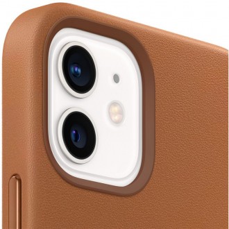 MHKF3ZM/A Apple Kožený Kryt vč. MagSafe pro iPhone 12/12 Pro Saddle Brown