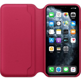 MY1N2ZM/A Apple Kožené Folio Pouzdro pro iPhone 11 Pro Max Raspberry