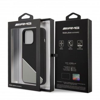 AMHCP13LWGDBK AMG Liquid Silicone Zadní Kryt pro iPhone 13 Pro Black/Grey
