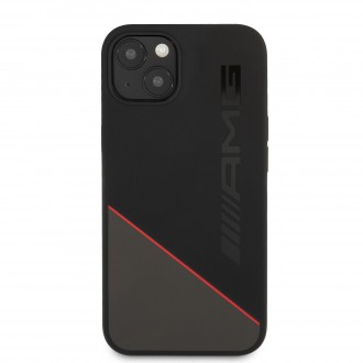 AMHCP13MRGDBK AMG Liquid Silicone Zadní Kryt pro iPhone 13 Black/Red