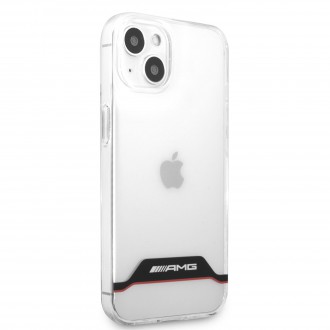 AMHCP13STCBR AMG PC/TPU Red Stripes Zadní Kryt pro iPhone 13 Mini Transparent