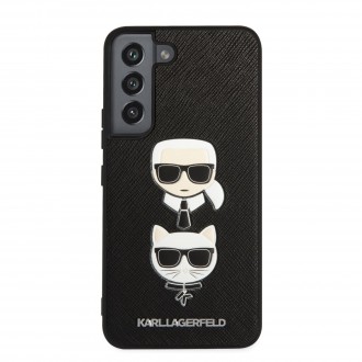 KLHCS22SSAKICKCBK Karl Lagerfeld Saffiano K&C Heads Kryt pro Samsung Galaxy S22 Black