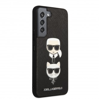 KLHCS22SSAKICKCBK Karl Lagerfeld Saffiano K&C Heads Kryt pro Samsung Galaxy S22 Black