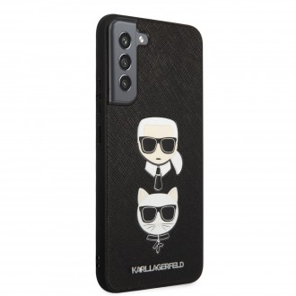 KLHCS22MSAKICKCBK Karl Lagerfeld Saffiano K&C Heads Kryt pro Samsung Galaxy S22+ Black