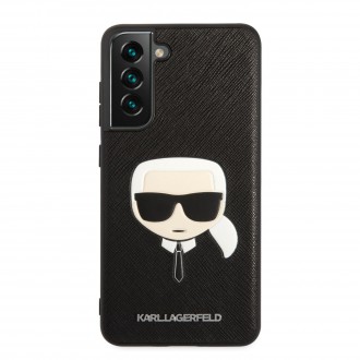KLHCS21FSAKHBK Karl Lagerfeld PU Saffiano Karl Head Zadní Kryt pro Samsung Galaxy S21 FE 5G Black