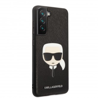 KLHCS21FSAKHBK Karl Lagerfeld PU Saffiano Karl Head Zadní Kryt pro Samsung Galaxy S21 FE 5G Black