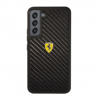 FEHCS22MFCAK Ferrari Real Carbon Zadní Kryt pro Samsung Galaxy S22+ Black