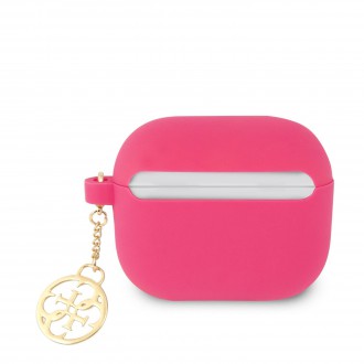 GUA3LSC4EF Guess 4G Charm Silikonové Pouzdro pro Airpods 3 Fuchsia