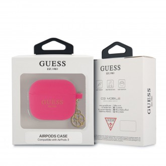 GUA3LSC4EF Guess 4G Charm Silikonové Pouzdro pro Airpods 3 Fuchsia