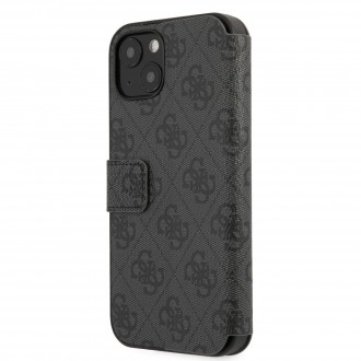 Guess PU 4G Metal Logo Book Pouzdro pro iPhone 13 Grey (GUBKP13M4GMGGR)
