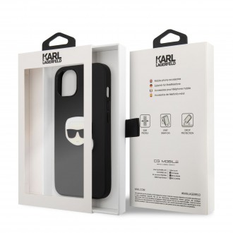 Karl Lagerfeld PU Leather Karl Head Kryt pro iPhone 13 Black (KLHCP13MPKMK)