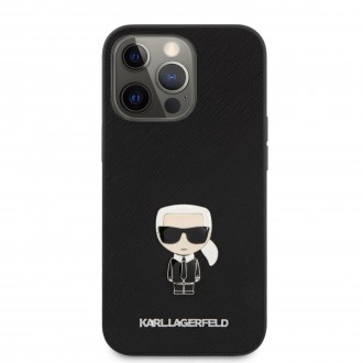 Karl Lagerfeld PU Saffiano Ikonik Kryt pro iPhone 13 Pro Black (KLHCP13LIKMSBK)