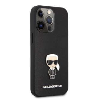 Karl Lagerfeld PU Saffiano Ikonik Kryt pro iPhone 13 Pro Black (KLHCP13LIKMSBK)