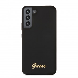 GUHCS22MLSLMGBK Guess Silicone Metal Logo Zadní Kryt pro Samsung Galaxy S22+ Black