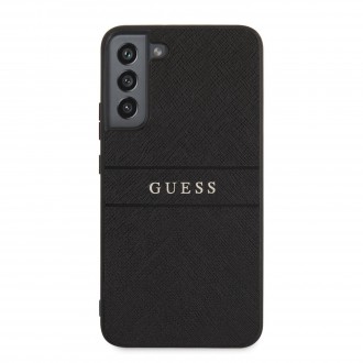 GUHCS22SPSASBBK Guess PU Leather Saffiano Zadní Kryt pro Samsung Galaxy S22 Black