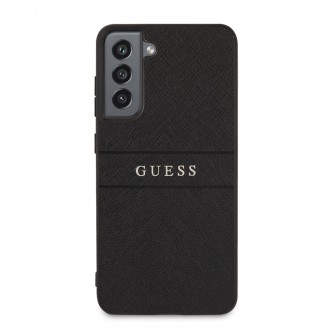 GUHCS21FPSASBBK Guess PU Leather Saffiano Zadní Kryt pro Samsung Galaxy S21 FE 5G Black