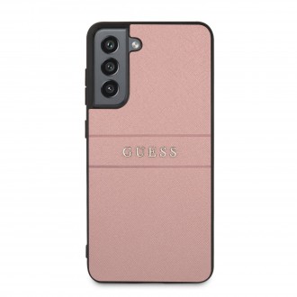 GUHCS21FPSASBPI Guess PU Leather Saffiano Zadní Kryt pro Samsung Galaxy S21 FE 5G Pink