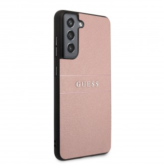GUHCS21FPSASBPI Guess PU Leather Saffiano Zadní Kryt pro Samsung Galaxy S21 FE 5G Pink