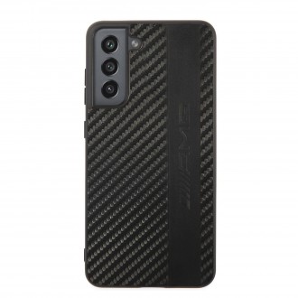 AMHCS21FESBLSCA AMG PU Carbon Effect Zadní Kryt pro Samsung Galaxy S21 FE 5G Black