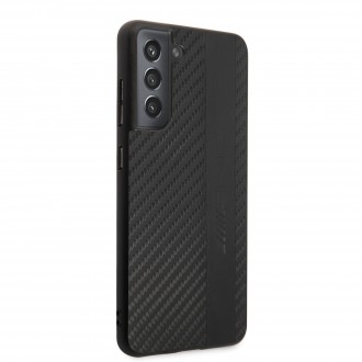 AMHCS21FESBLSCA AMG PU Carbon Effect Zadní Kryt pro Samsung Galaxy S21 FE 5G Black