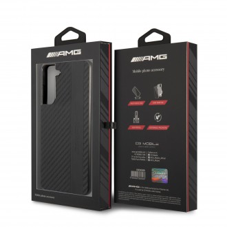 AMHCS21FESBLSCA AMG PU Carbon Effect Zadní Kryt pro Samsung Galaxy S21 FE 5G Black