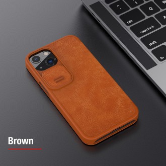 Nillkin Qin Book PRO Pouzdro pro iPhone 13 Brown