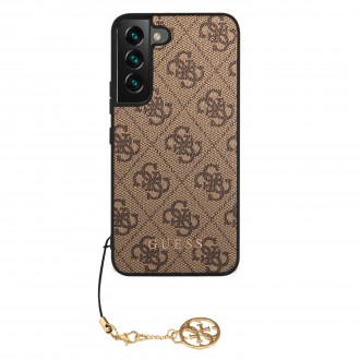GUHCS22MGF4GBR Guess 4G Charm Zadní Kryt pro Samsung Galaxy S22+ Brown