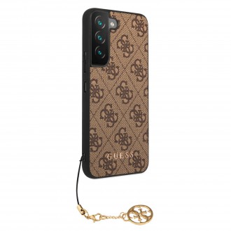 GUHCS22MGF4GBR Guess 4G Charm Zadní Kryt pro Samsung Galaxy S22+ Brown