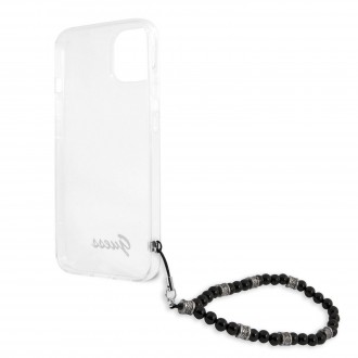 Guess PC Script and Black Pearls Zadní Kryt pro iPhone 13 Transparent (GUHCP13MKPSBK)