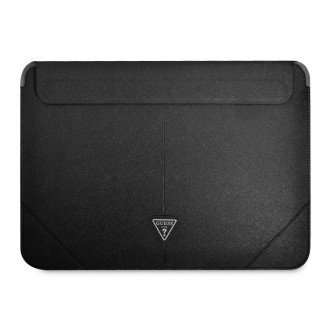 Guess Saffiano Triangle Metal Logo Computer Sleeve 16" Black (GUCS16PSATLK)