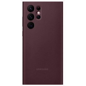 EF-ZS908CEE Samsung Clear View Pouzdro pro Galaxy S22 Ultra Burgundy