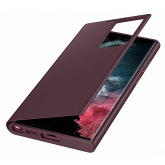 EF-ZS908CEE Samsung Clear View Pouzdro pro Galaxy S22 Ultra Burgundy