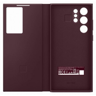 EF-ZS908CEE Samsung Clear View Pouzdro pro Galaxy S22 Ultra Burgundy