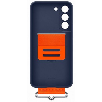 EF-GS901TNE Samsung Silikonový Kryt vč Popruhu pro Galaxy S22 Navy