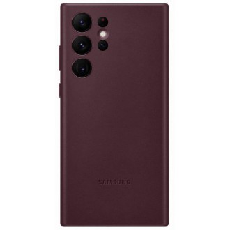 EF-VS908LEE Samsung Kožený Kryt pro Galaxy S22 Ultra Burgundy