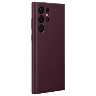 EF-VS908LEE Samsung Kožený Kryt pro Galaxy S22 Ultra Burgundy