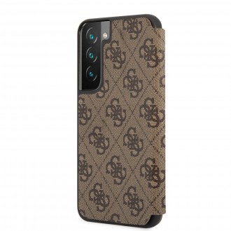GUBKS22MG4GLGR Guess 4G Book Pouzdro pro Samsung Galaxy S22+ Grey
