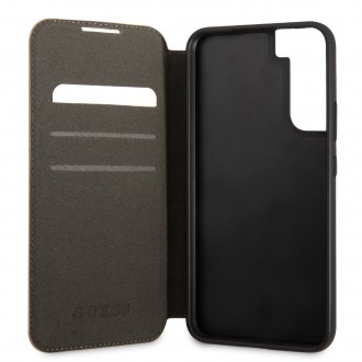 GUBKS22MG4GLGR Guess 4G Book Pouzdro pro Samsung Galaxy S22+ Grey