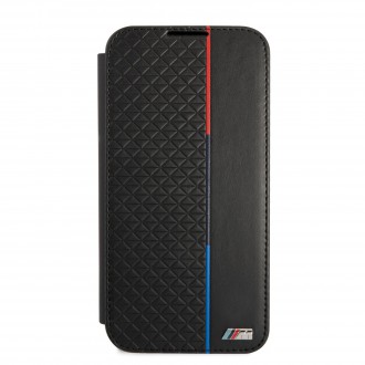 BMBKS22MTRTBK BMW PU Book Triangles Tricolor Line Pouzdro pro Samsung Galaxy S22+ Black