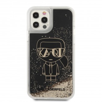 KLHCP12MLGGKBK Karl Lagerfeld Liquid Glitter Gatsby Kryt pro iPhone 12/12 Pro Black